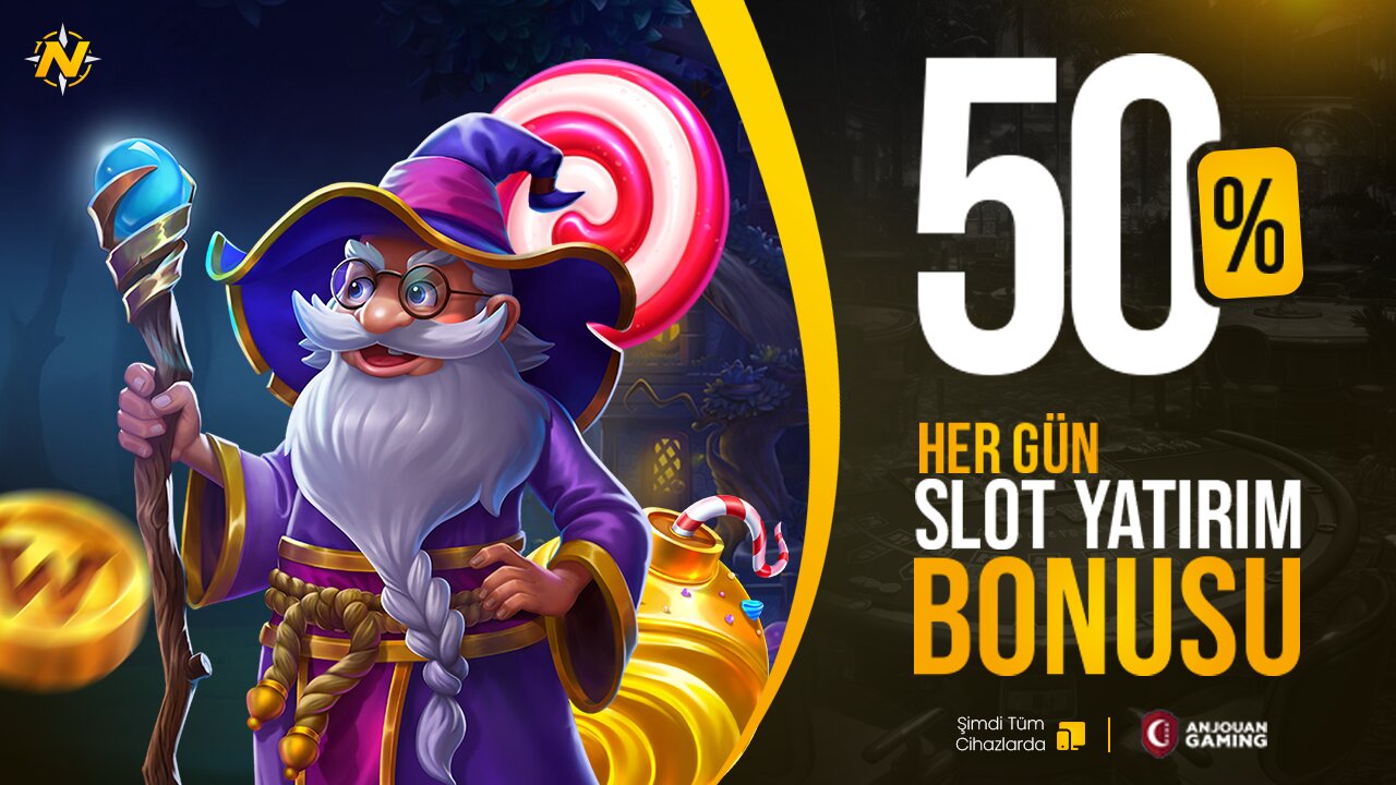 Natobet slot oyunlarına özel yüzde 50 yatırım bonusu görseli